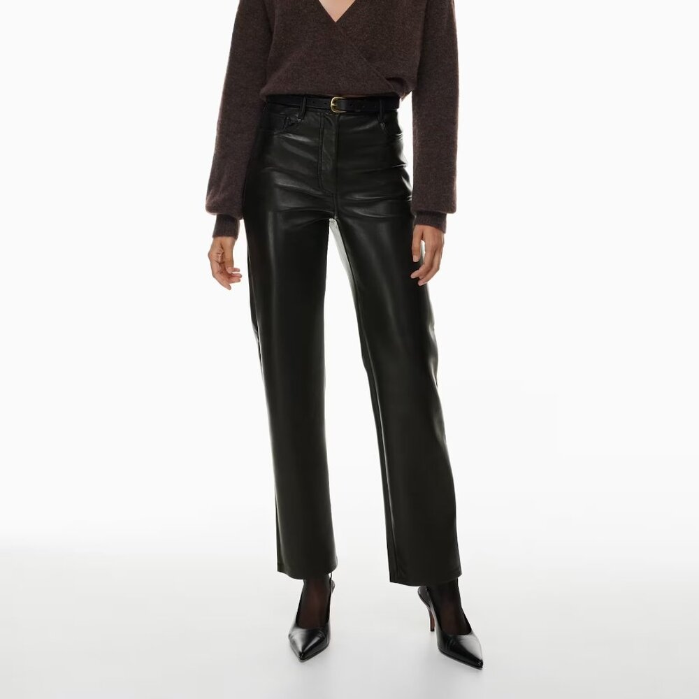 Aritzia - Wilfred The Melina Pant - High-waisted Vegan Leather Pants